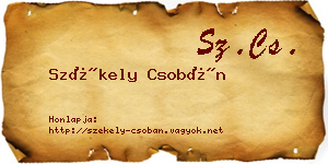 Székely Csobán névjegykártya